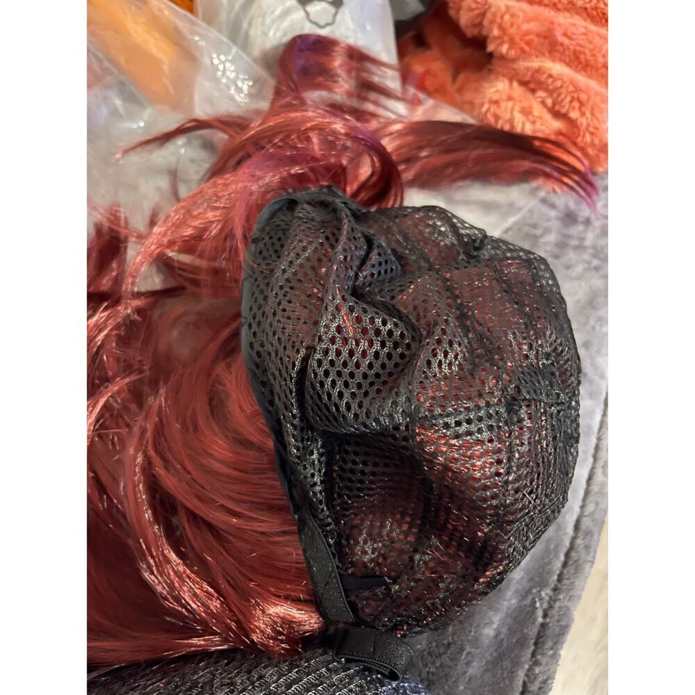 16” copper red wig blunt bangs synthetic NWT - Picture 3 of 7